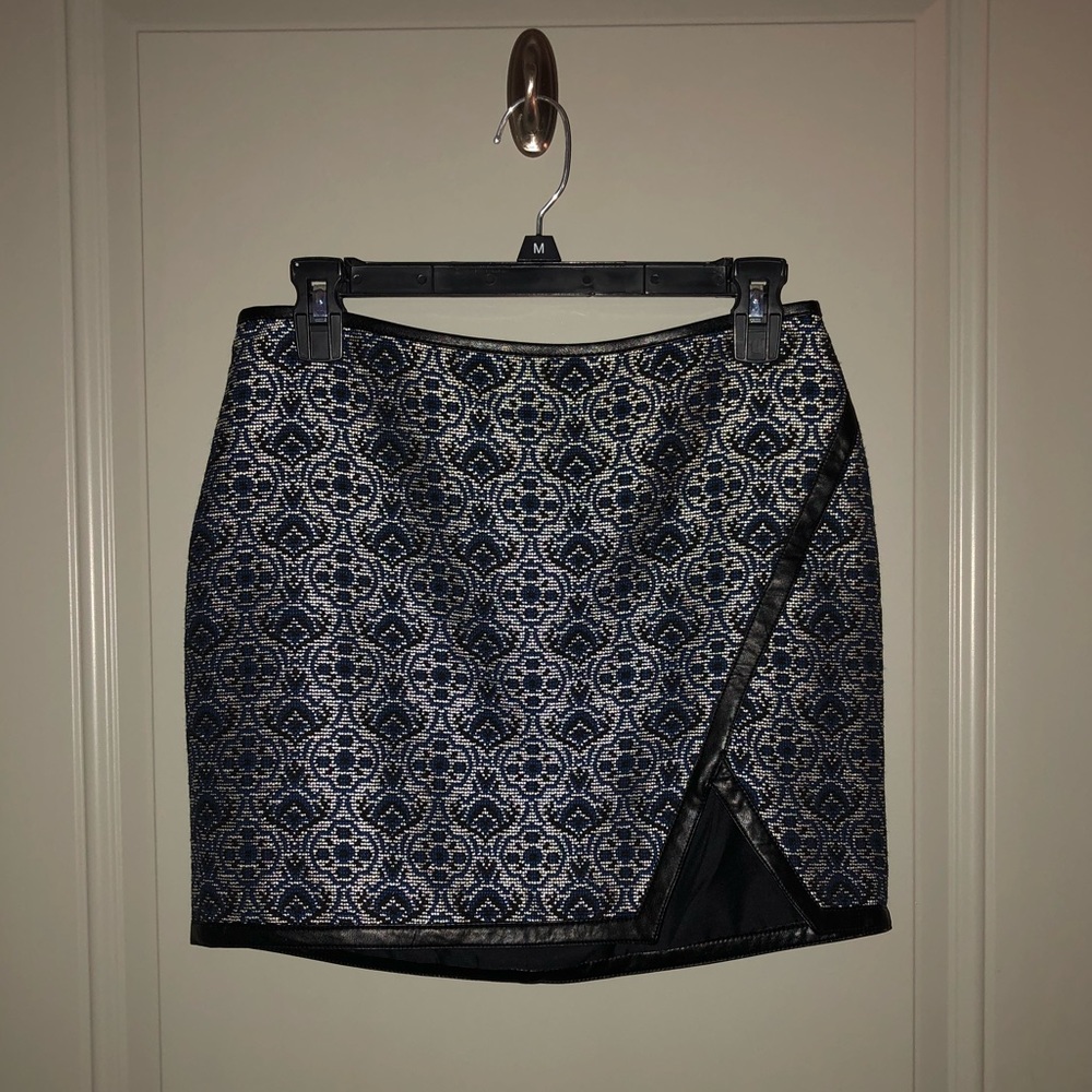 Express Woven Leather Skirt